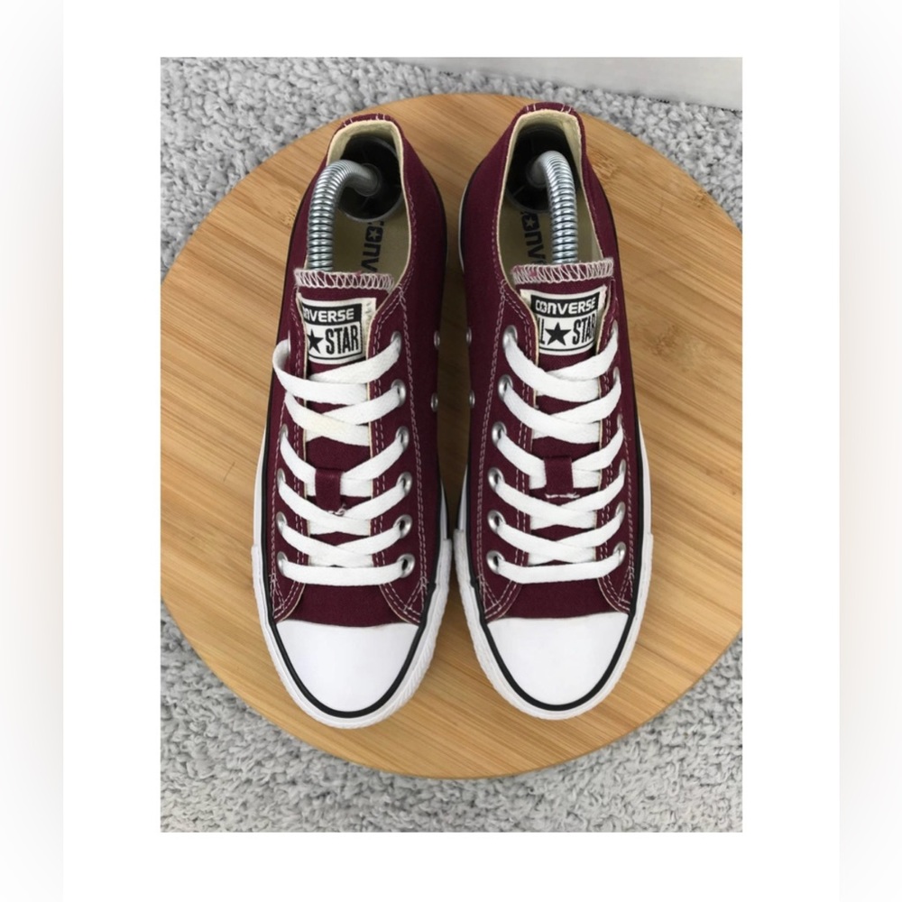 Converse CTAS Ox Low Burgundy Sneakers Womens 8 Canvas Casual All Star Y2K Shoes